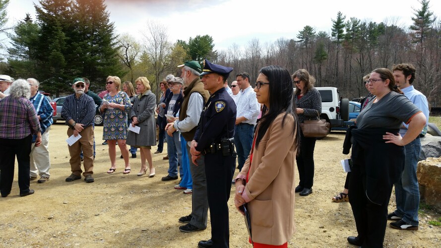 Town officials and a representative from Jeanne Shaheen's office