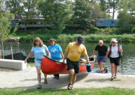 Canoeists at Riverfront Park