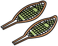 Two snowshoes
